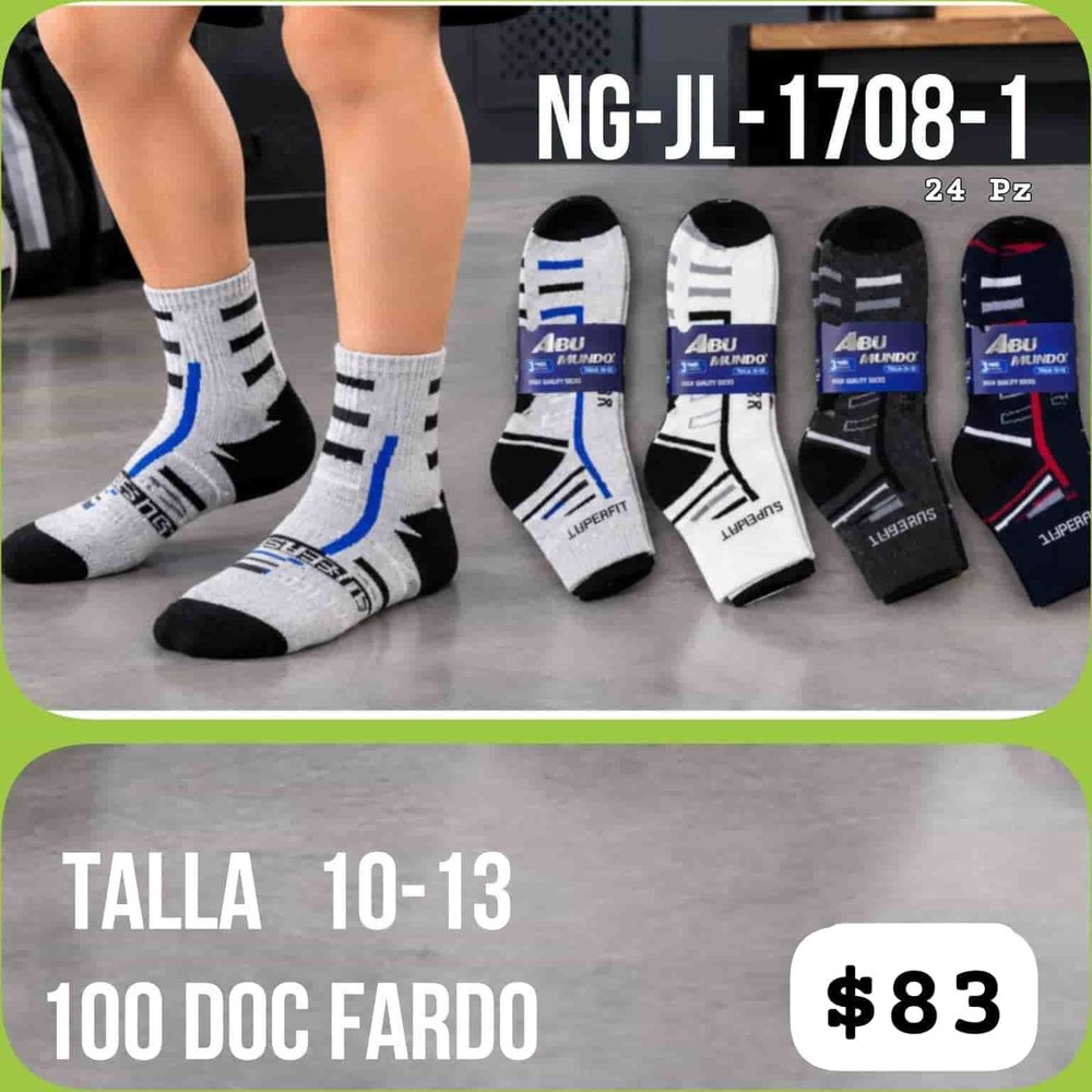 Calcetas deportivas NG-JL-1708-1, talla 10-13