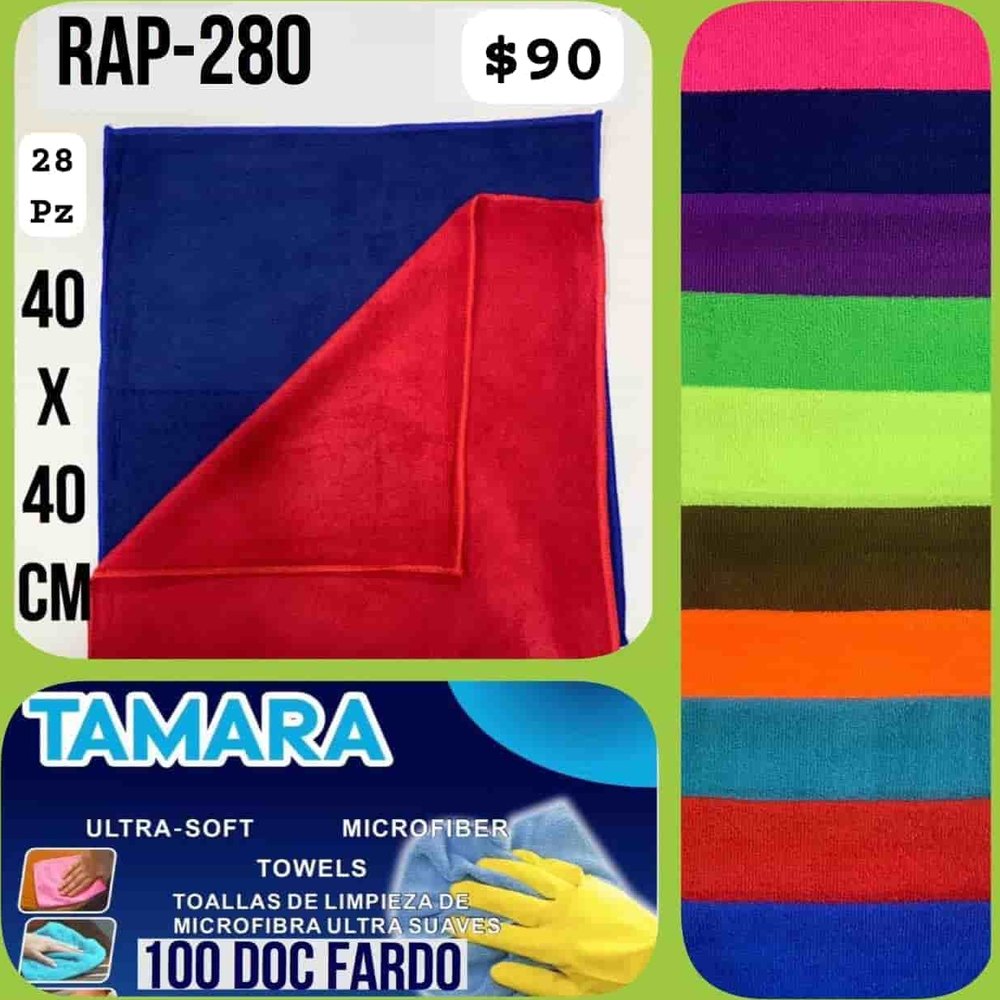 Toalla de microfibra Tamara RAP-280, 40 x 40 cm