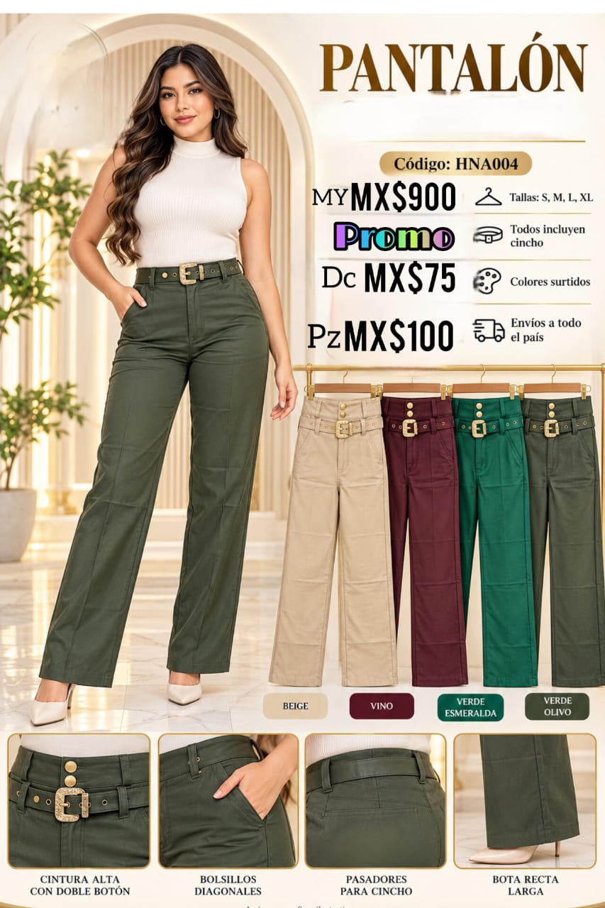 PANTALON  GABARDINA  PALAZZO